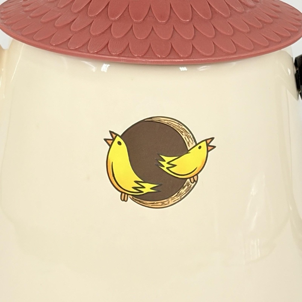 Vintage Via Bird House Tea Kettle Design: Ancona 2 Enamel Whistling Teapot - Picture 2 of 14